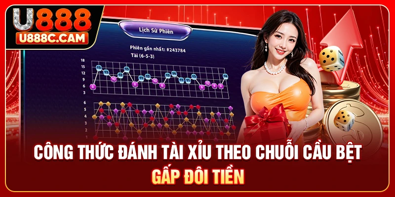 Công thức đánh tài xỉu theo chuỗi cầu bệt gấp đôi tiền